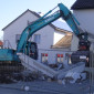 Bagger beim Abriss