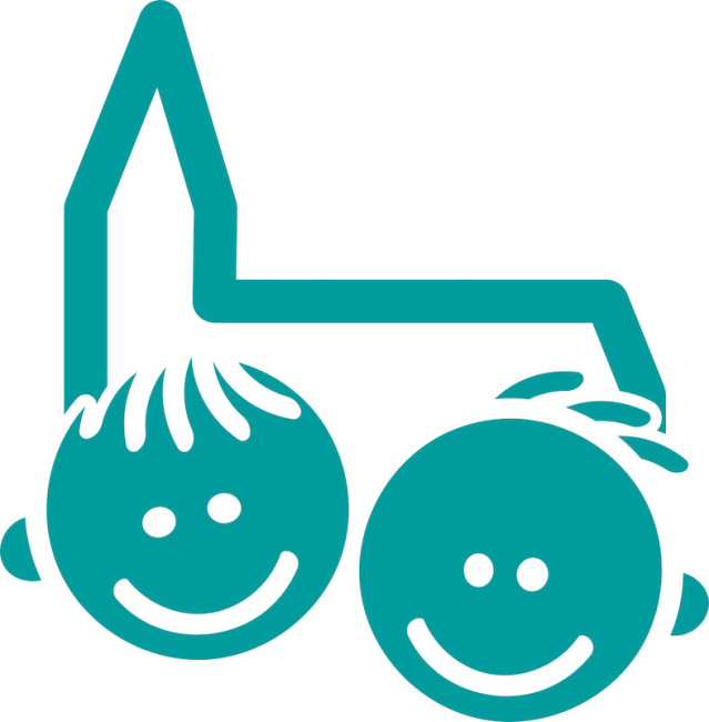 Symbol Kindergottesdienst blau ohne Kreis