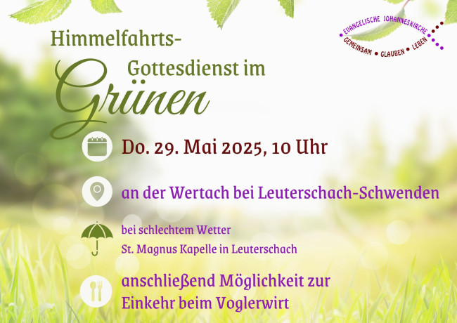 Plakat zum Himmelfahrts-Gottesdienst 2025